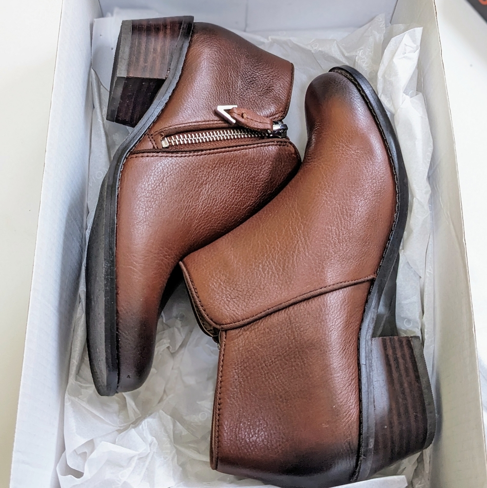 Vionic Jolene Ankle Boot Mocha Brown Leather. Size 5 - Picture 8 of 16